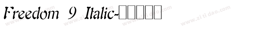 Freedom 9 Italic字体转换